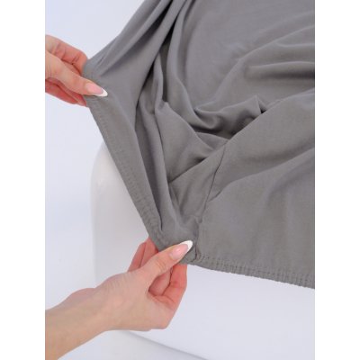 MKLuzkoviny.cz Jersey prostěradlo Classic tmavě šedé 160x200 – Sleviste.cz