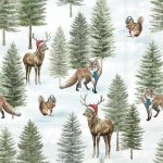 Ubrousek 33x33cm Zvířátka v zimě – HobbyKompas.cz