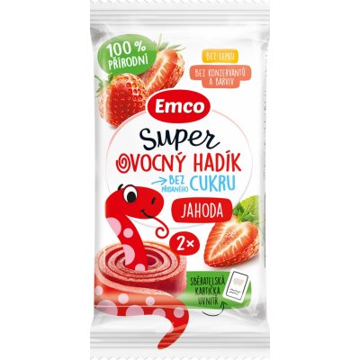 Emco Super ovocný hadík jahoda 20 g – Zbozi.Blesk.cz