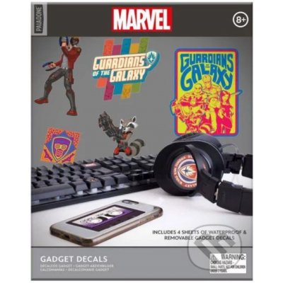 CurePink: | Set 4 listů samolepek na elektroniku Marvel: Guardians Of The Galaxy|Strážci galaxie 25 samolepek [PP11308GT]