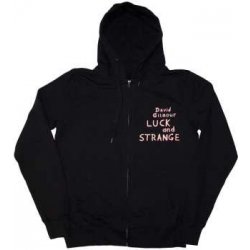 David Gilmour Unisex Pullover Hoodie: Luck & Strange London black back Print & Ex-tour