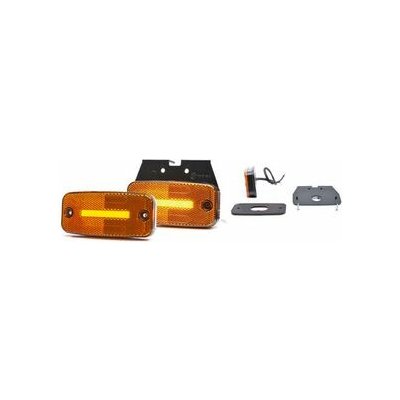 Svítilna poziční 12v/24v 114x42x20/ led žlutá s držákem a odrazkou, kabel 0,2m 0262600_A – Hledejceny.cz