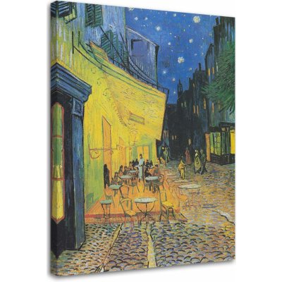 Gario Obraz na plátně Terasa kavárny v noci - Vincent van Gogh reprodukce Rozměry: 40 x 60 cm – Zboží Mobilmania