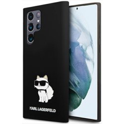 Pouzdro Karl Lagerfeld Liquid Silicone Choupette NFT na Samsung Galaxy S23 Ultra černé