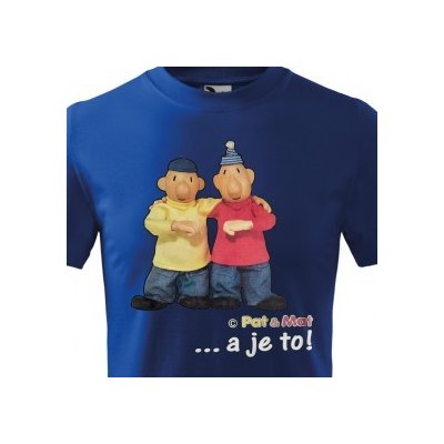 dětské tričko Pat a Mat A je to!, modrá