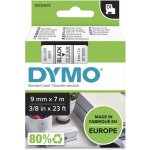 DYMO páska D1 9mm x 7m, černá na průhledné, 40910, S0720670 – Hledejceny.cz