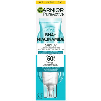 Garnier Pure Active BHA Niacinamid UV fluid proti nedokonalostem SPF 50+ 40 ml – Zboží Mobilmania