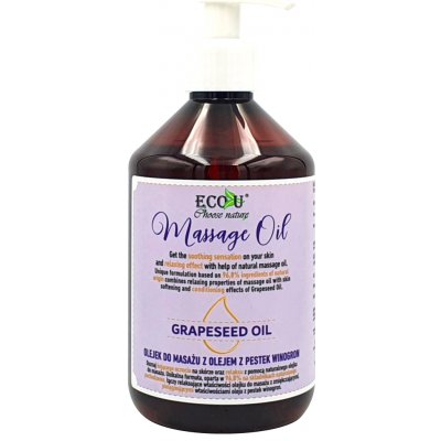 Eco U Eco-U masážní olej s olejem z hroznových jader 500 ml – Sleviste.cz