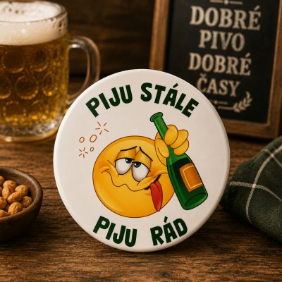 Button - placka s otvírákem a magnetem - piju rád – Hledejceny.cz