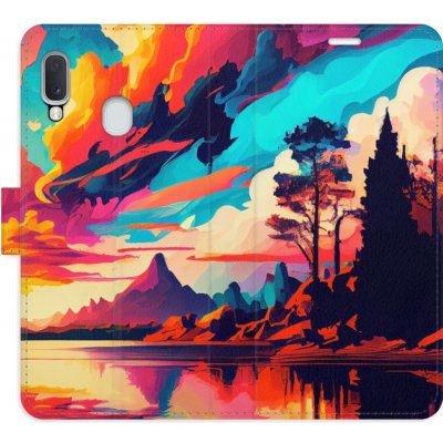 Pouzdro iSaprio Flip s kapsičkami na karty - Colorful Mountains 02 Samsung Galaxy A20e – Zboží Mobilmania