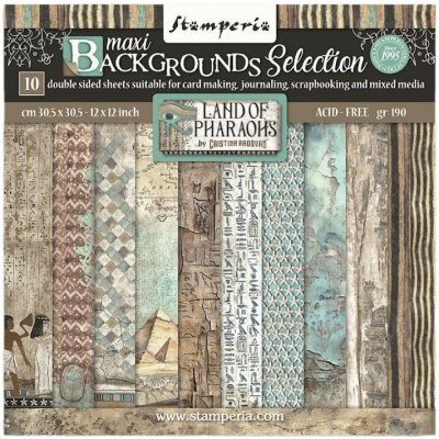 Stamperia Sada oboustranných papírů 30x30cm Land of Pharaohs (10ks) – Hledejceny.cz