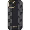 Pouzdro a kryt na mobilní telefon Apple DKNY Checkered Pattern kryt s MagSafe pro iPhone 15 - černý 3666339259839