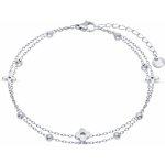 Biju Řetízek na nohu z chirurgické oceli dvojitý 3002330 – Zboží Dáma