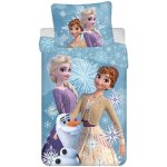 Jerry Fabrics bavlna povlečení Frozen White snowflake 140x200 70x90 – Zboží Dáma