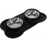 Purlov Miska pro psy a kočky dvojitá nerezová 2 x 350 ml – Zboží Dáma