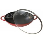 Staub pánev wok se skleněnou poklicí 5,7 l višňová 37 cm – Zboží Mobilmania