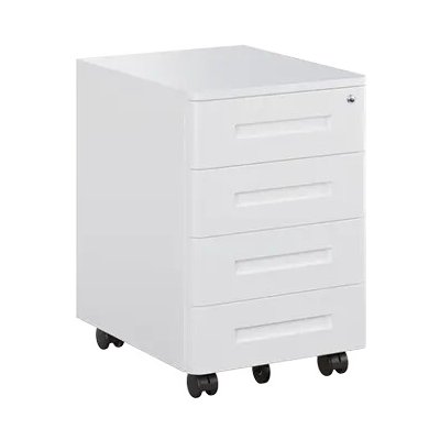 PEDEX 03, kovový kontejner, 4-zásuvkový, bílá – Hledejceny.cz