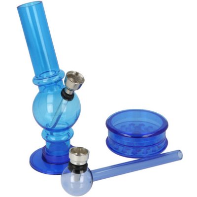 Super Heroes Bong akrylový Giftset Blue 15 cm – Hledejceny.cz