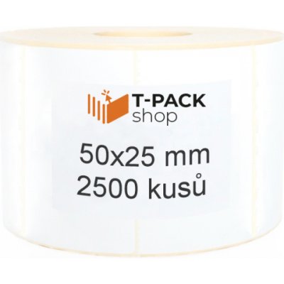 Etikety 50mm x 30mm, termoetikety ECO, cena za 2000ks/1role/D25 (1001248) – Zboží Živě