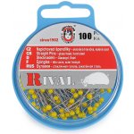 Špendlíky se skleněnou hlavičkou délka 31; 38 mm Varianta: 2 (38 mm) žlutá, Balení: 1 krab. 61930/160812/287476 – Sleviste.cz