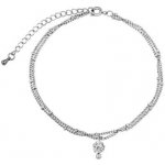 SILVEGO Dvojitý ocelový řetízek na nohu antonela KMM2269 – Zboží Dáma