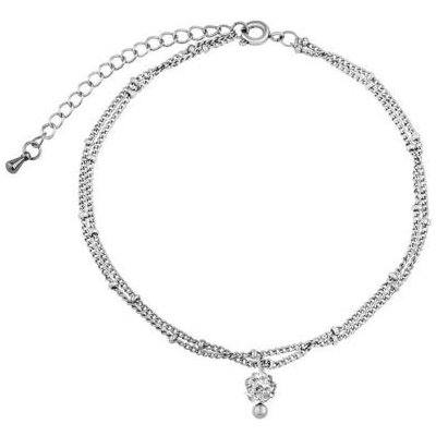 SILVEGO Dvojitý ocelový řetízek na nohu antonela KMM2269 – Zboží Dáma