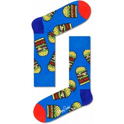 Happy Socks ponožky vzor Burger Modré