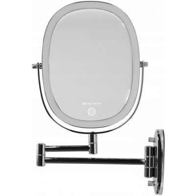 Nástěnné oválné kosmetické zrcátko Beautifly Dual Side LED na baterie – Sleviste.cz