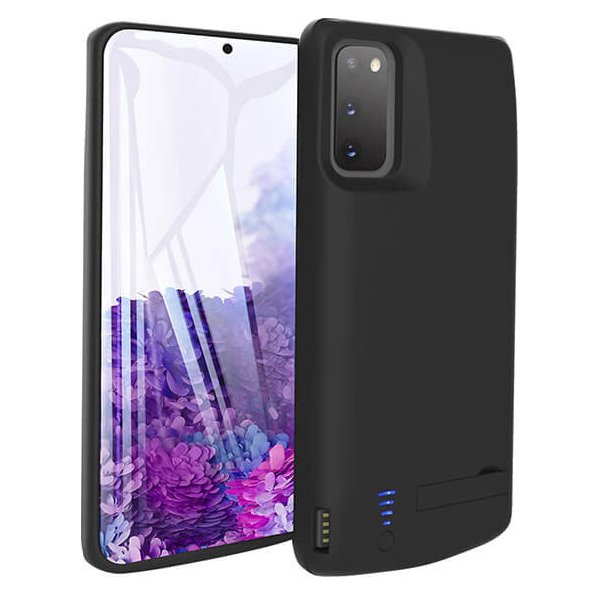 Pouzdro a kryt na mobilní telefon Pouzdro SES 3v1 Silikonové s externí baterií smart battery case power bank 3500 mAh Samsung Galaxy A52 A525F - černé 9115