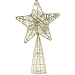 Decoled hvězda na špici stromu zlatá 18 × 30 cm – Hledejceny.cz