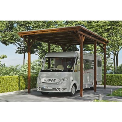 SKAN HOLZ Přístřešek na auto Emsland karavanový 404 x 604 cm ořech – HobbyKompas.cz