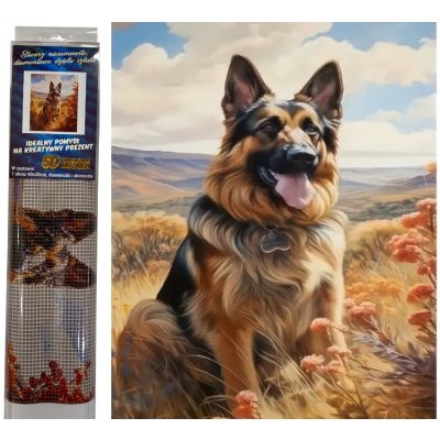 Norimpex diamantové malování Německý ovčák v horách 30 x 40cm – Hledejceny.cz