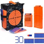Nerf Taška terč pro příslušenství Nerf + 2x zásobník na 6 a 12 šipek + 30 šipek – Sleviste.cz