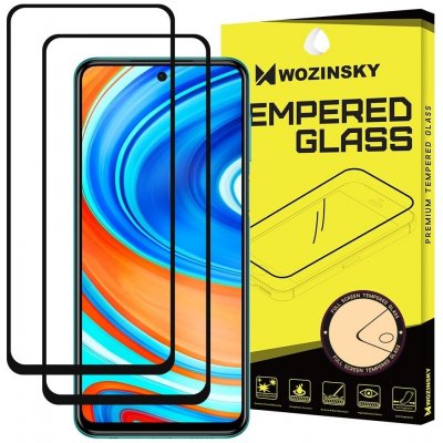 Wozinsky sada 2x super odolné tvrzené sklo Full Glue na celý displej s rámem Case Friendly Xiaomi Redmi Note 9 Pro / Redmi Note 9S / Poco X3 NFC černé A1-91728 – Zboží Živě
