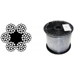Lano ocelové 6x19M-FC, 10mm, Zn, cívka 100m – Hledejceny.cz