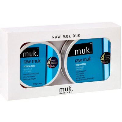muk HairCare RAW DUO Stylingová hlína na vlasy Raw Muk 50 g + Stylingová hlína na vlasy Raw Muk 95 g dárková sada