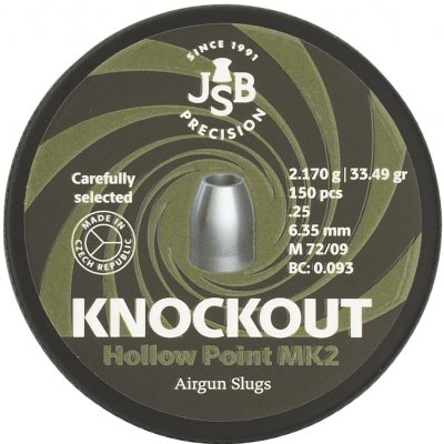 Diabolky JSB Knockout Slugs MKII 6,35 mm 150 ks – Hledejceny.cz