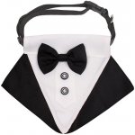 Merco Gentledog kravata pro psy černá-bílá velikost oblečení S – Zboží Mobilmania