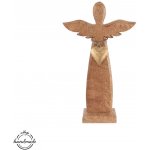 ORION Mango Anděl 26 x 16 cm, srdce, mangové dřevo/kov ORION 351884 – Hledejceny.cz