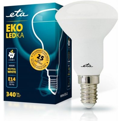 Eta EKO LEDka reflektor 4W, E14, neutrální bílá ETAR50W4NW01 – Hledejceny.cz