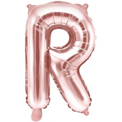 PartyDeco Fóliové písmeno R růžově zlaté 35 cm – Zboží Mobilmania