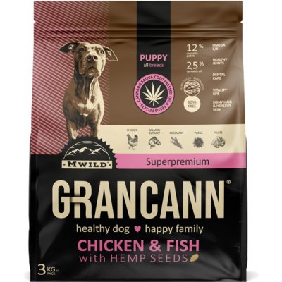 Grancann Chicken & Fish with Hemp seeds-Puppy all breeds 3kg
