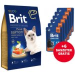 Brit Premium by Nature Cat Adult Salmon 8 kg – Zboží Mobilmania