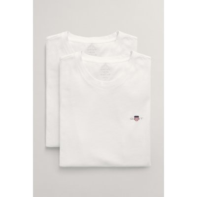 Gant SPODNÍ PRÁDLO C-NECK T-SHIRT 2-PACK bílá – Zboží Dáma