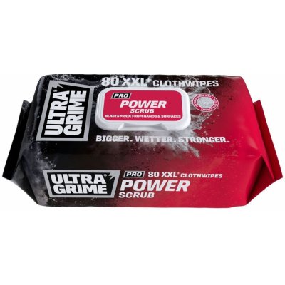 ULTRAGRIME čistící ubrousky PRO POWER SCRUB XXL 38 x 25cm super silné drsnější 80 ks 59201 – HobbyKompas.cz