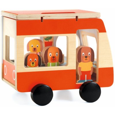 Djeco Dřevěný multivan s medvídky – Zboží Dáma