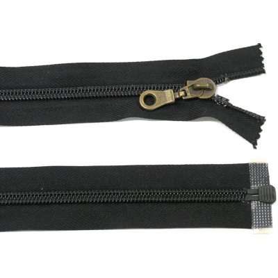 Spirálový zip no.8 rozepínací 40cm černý 7mm silný zip – Hledejceny.cz