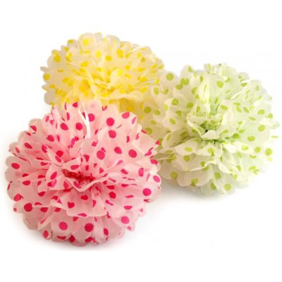 Pompon koule puntík žlutá 35 cm – Zboží Dáma