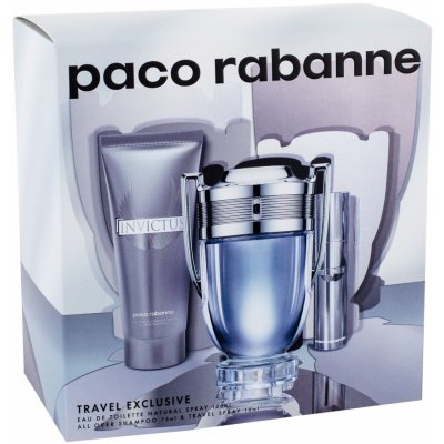 Paco Rabanne Invictus EDT pro muže 100 ml + EDT 10 ml + sprchový gel 100 ml dárková sada