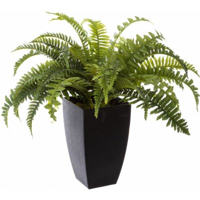 Atmosphera Umělá rostlina v černém květináči, výška 55 cm, bostonská kapradina zelená – Zboží Dáma
